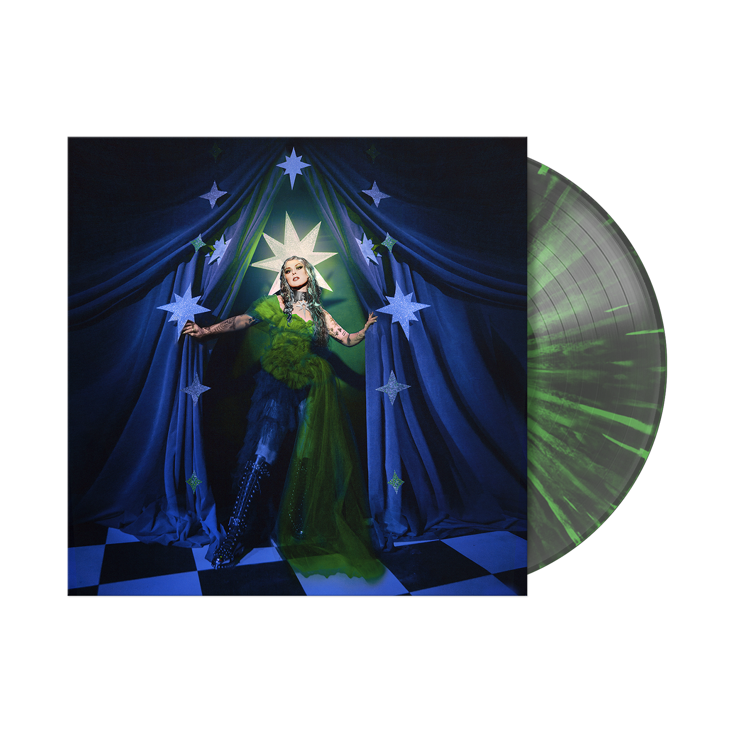 Mothica - Nocturnal Vinyl - Black Ice w/ Heavy Neon Green Splatter Mothica - Nocturnal Vinyl - Black Ice w/ Heavy Neon Green Splatter